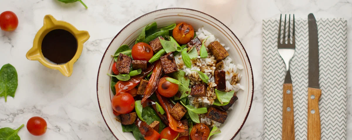 Recipe kit Roasted tomato red pepper and tofu bowl